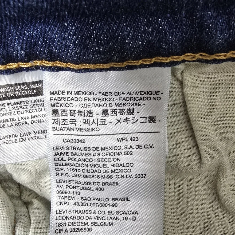 Levis 505 Jeans Mens 40x30 Medium Blue Wash Denim Straight Leg Zip Fly‎